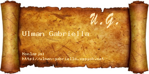 Ulman Gabriella névjegykártya